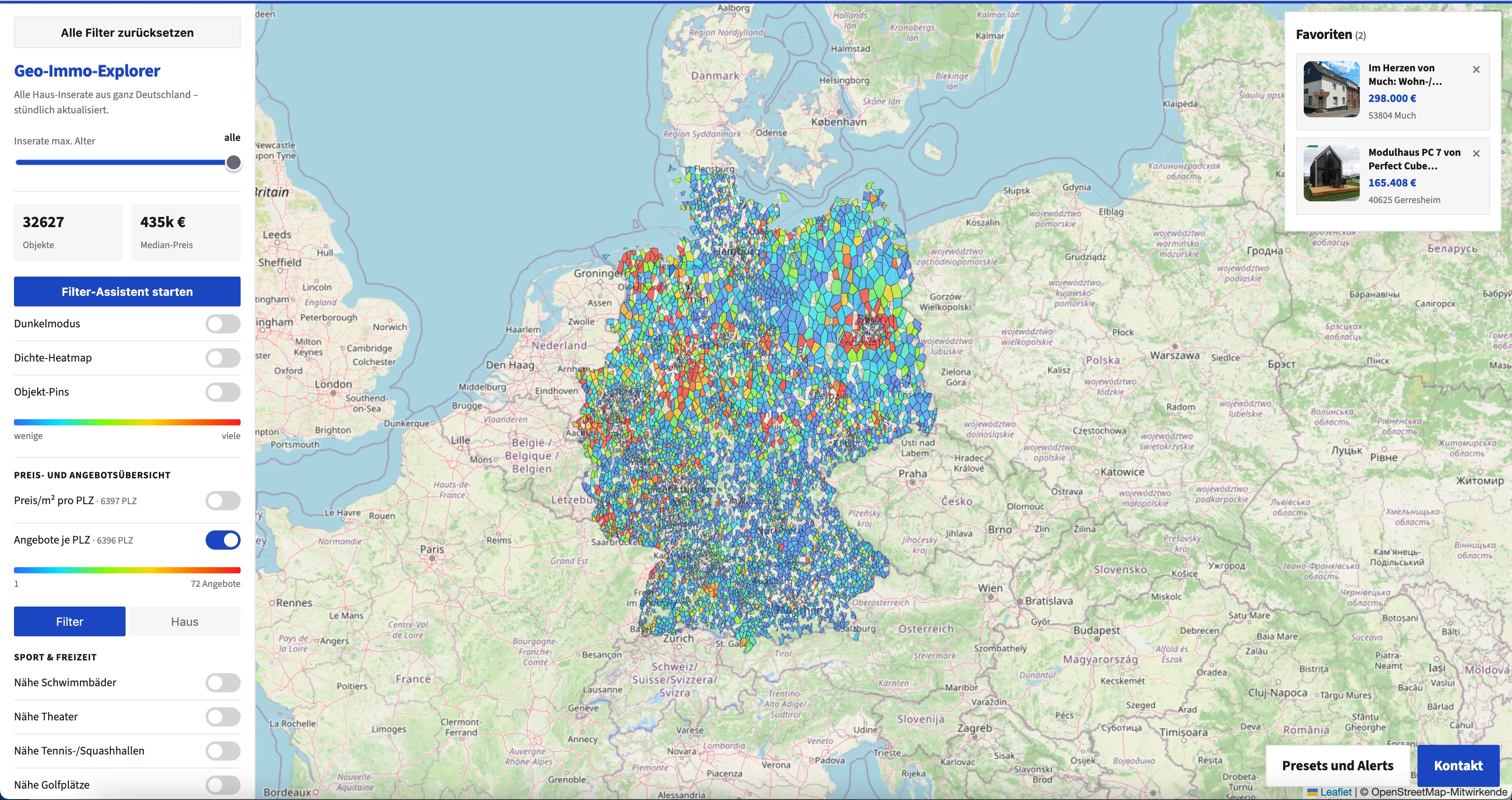 Inserate pro PLZ – wo ist der Markt überhaupt flüssig?